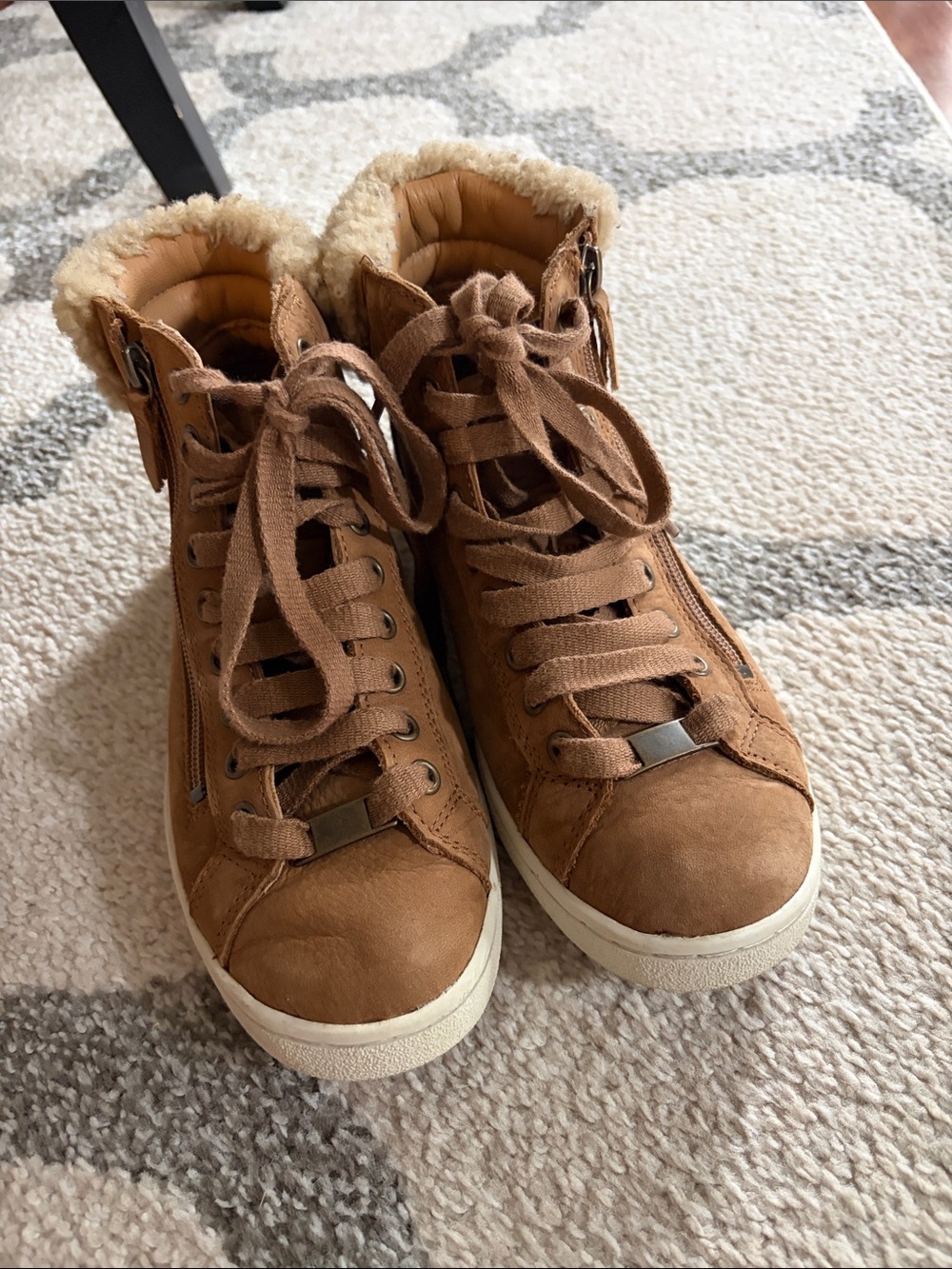 UGG Women's Chestnut High-Top Faux Shearling Sneakers